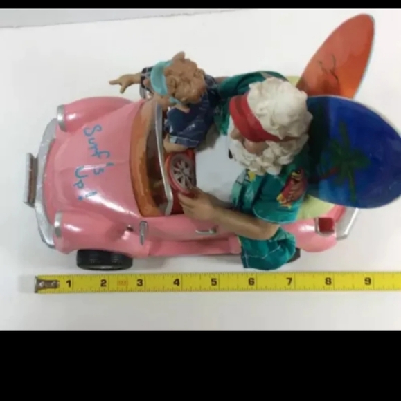 VINTAGE POSSIBLE DREAMS CLOTHTIQUE "SANTA SURFS UP" CHRISTMAS FIGURINE - Picture 7 of 9